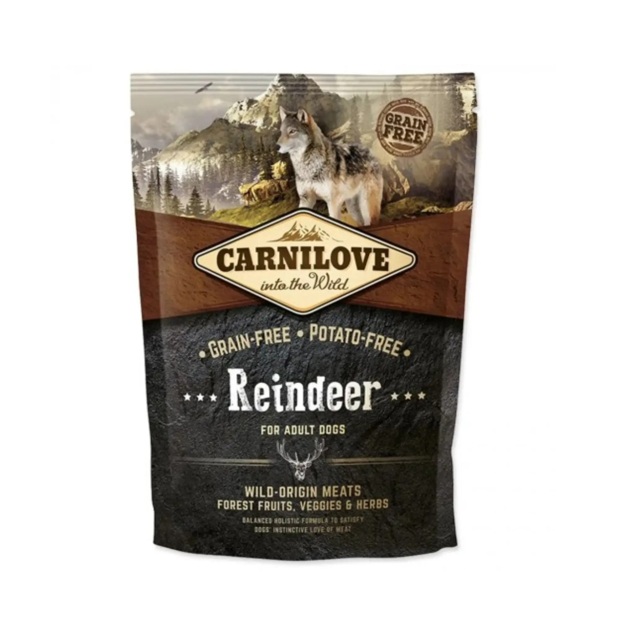 Carnilove Reindeer Grain-Free Adult Dry Dog Food - 1.5kg