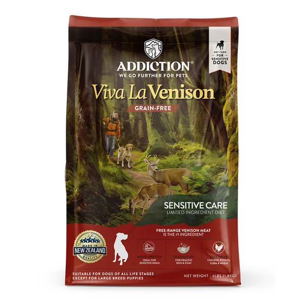 Addiction Viva La Venison Adult Dry Dog Food - 4lb