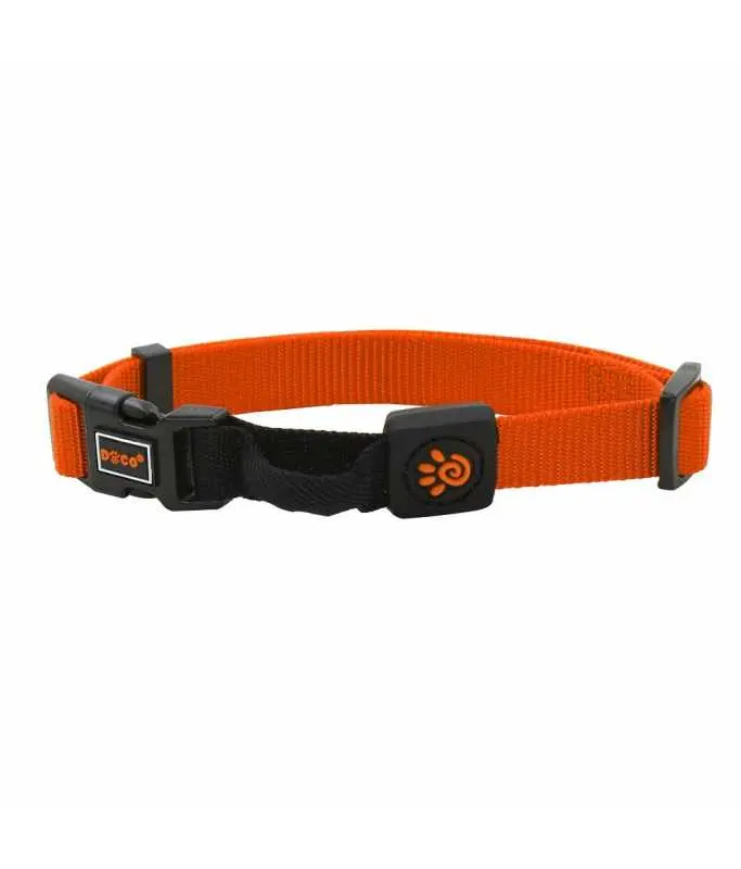 Doco The Quiet Noise-Reducing Dog Collar Safety Orange - Small