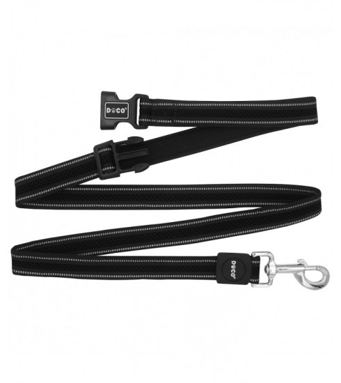DOCO Athletica Easy-Snap Air Dog Leash Black - 6ft - S
