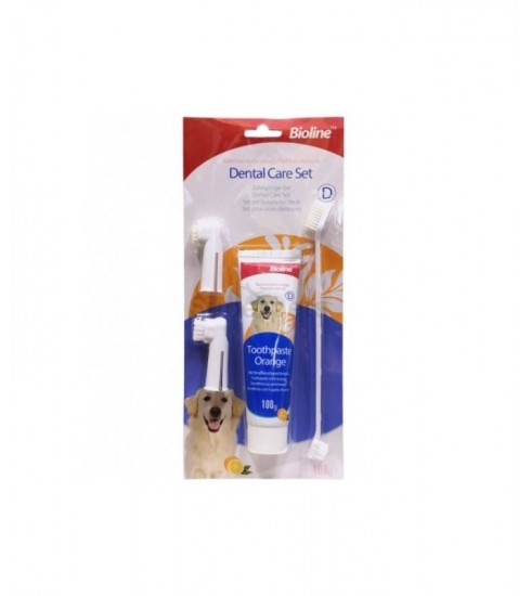 Bioline Orange Flavor Dental Care Oral Hygiene Kit for Pets - 100g
