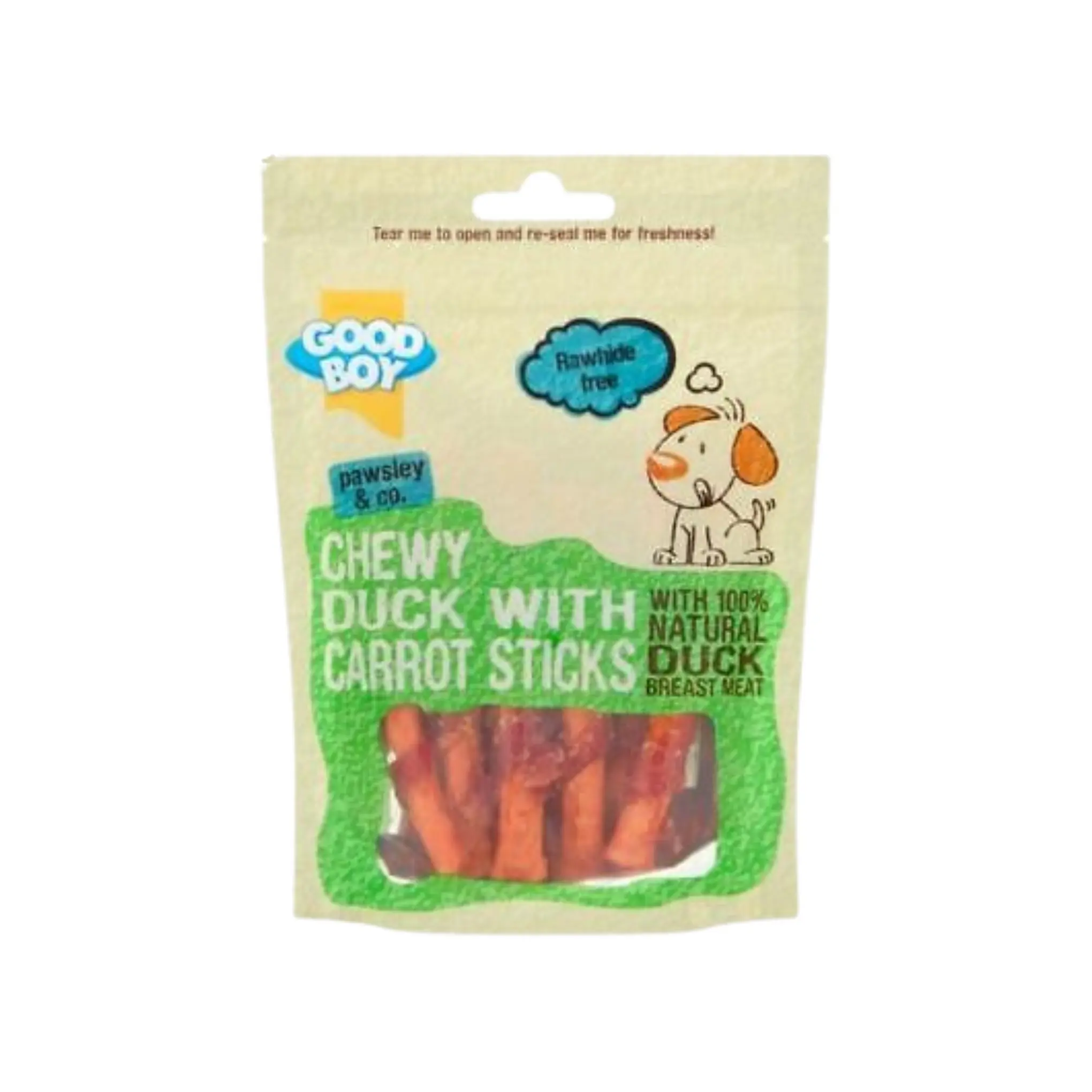 Duck Carrot Stick Savory Pet Treat Stick - 90g