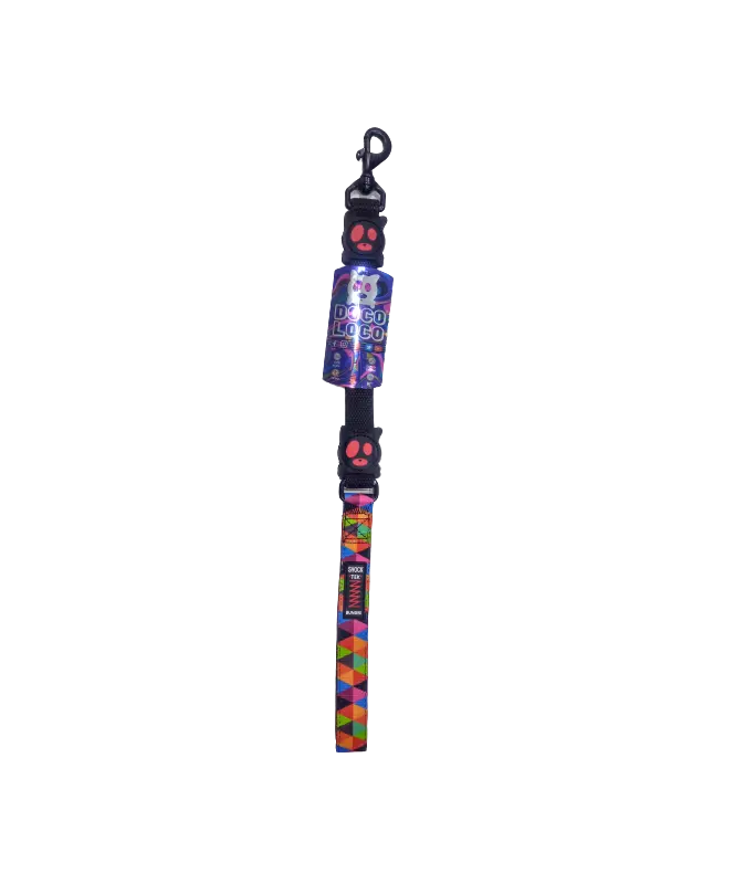 DOCO Loco Triangles Pattern Shock Absorbing Bungee Dog Leash - Short - L