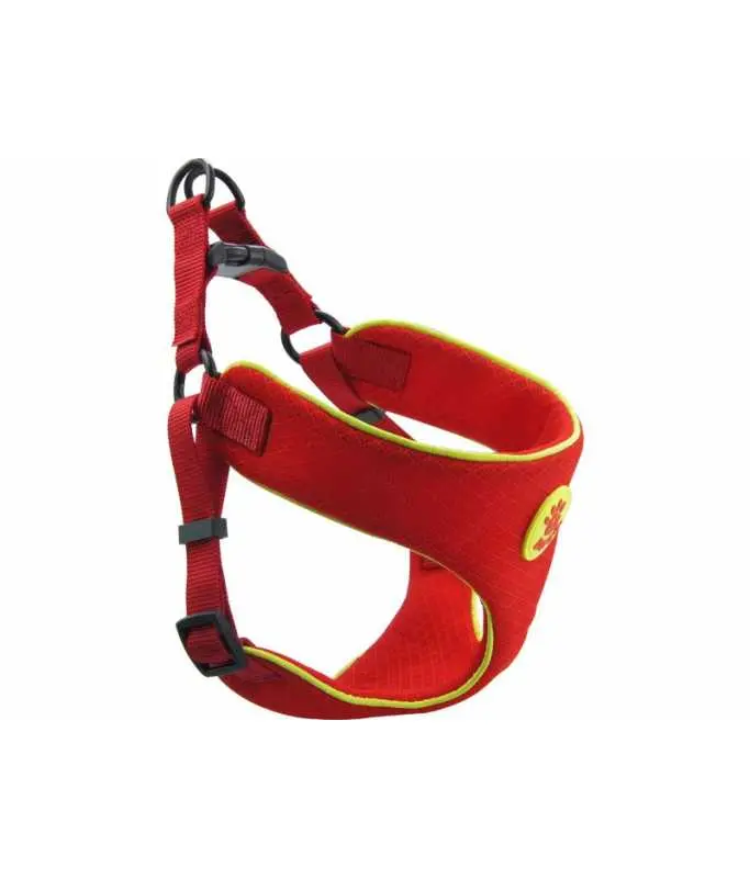 DOCO Reflective Chest Plate Mesh Free-Walking Dog Harness Red - L