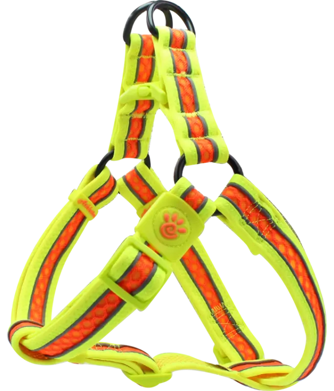 DOCO Lunar Mesh Step-In Dog Harness Safety Orange - L