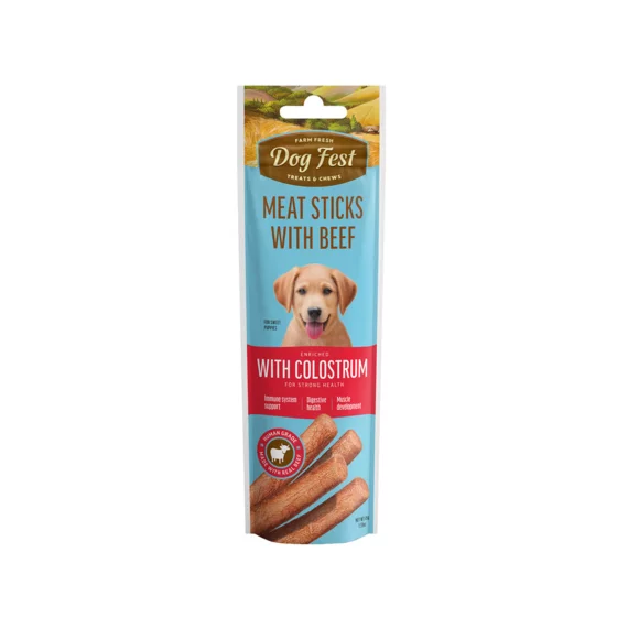 Dog Fest Beef Stick with Colostrum Immune Support Dog Treats - 45g