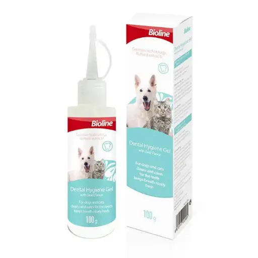 Bioline Dental Hygiene Oral Health Care Gel for Dogs & Cats - 100g