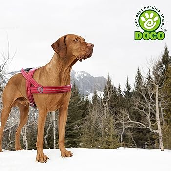 Doco Vario Neoprene Reflective Dog Harness Grey - Large