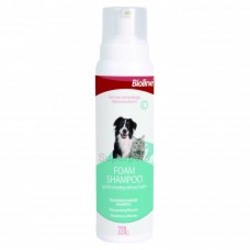Bioline Waterless Odor Control Foam Shampoo for Dogs & Cats - 220g