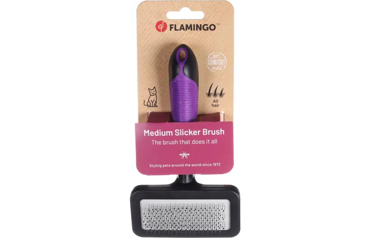 Flamingo Cat Slicker Brush Premium Care