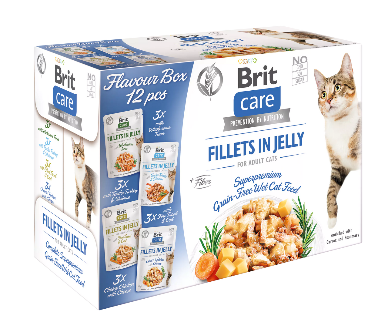 Brit Care Cat Fillets in Jelly Flavour Box (12 pieces)