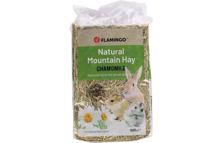 FLAMINGO NATURAL MOUNTAIN HAY WITH CAMOMILE 500GR.