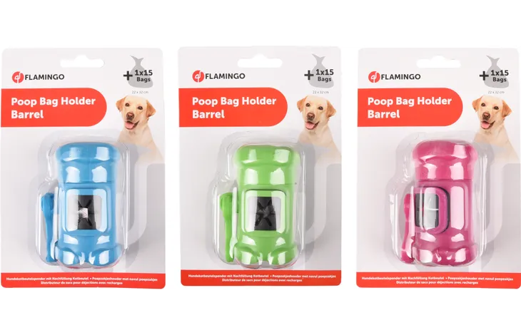 Flamingo Poop Bag Holder Barrel