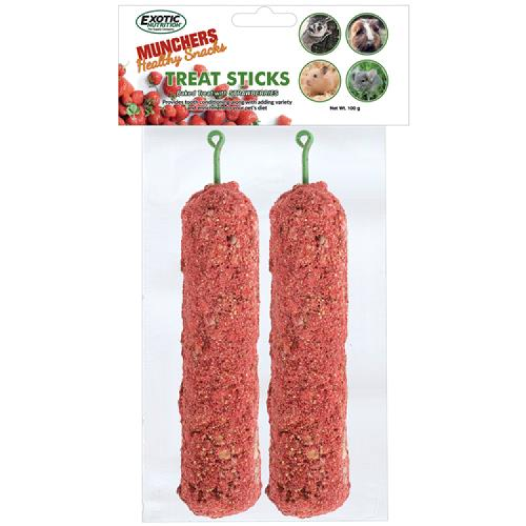 EXOTIC NUTRITION TREAT STICKS WITH STRAWBERRY 3.5 OZ