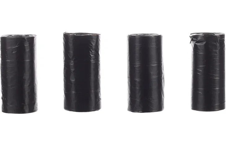 Flamingo Poop Bags Black 4 Rolls (15 Bags Each)