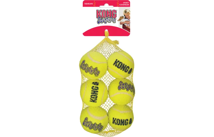 KONG SQUEAKAIR BALLS 6 PIECES MEDIUM
