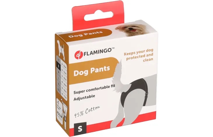 Flamingo Dog Pants Black