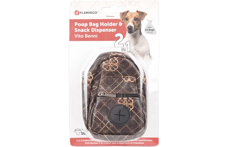 Flamingo Snack & Poop Bag Dispenser Benni