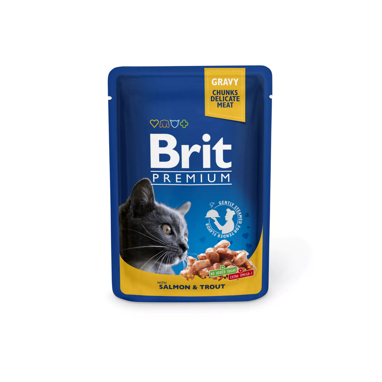 Brit Premium Cat Pouch Salmon & Trout 100G