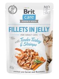 Brit Care Fillets In Jelly For Adult Cats-Tender Turkey & Shrimp (85g)