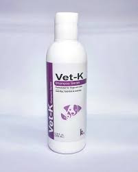 Vet-k Anti-flea, Anti-tick and Anti-lice shampoo for cats and dogs.