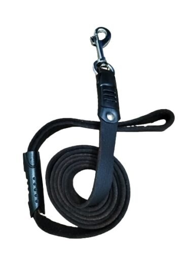 Leather Leash For Dogs Black 6 Feet