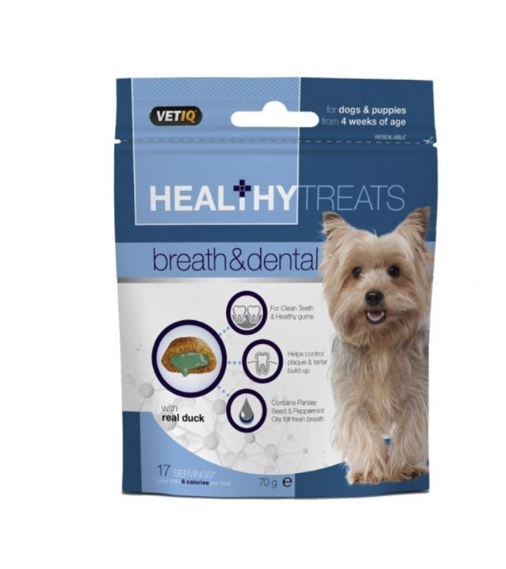 VetIQ Healthy Treats Dog & Puppy Breath and Dental (70gr)