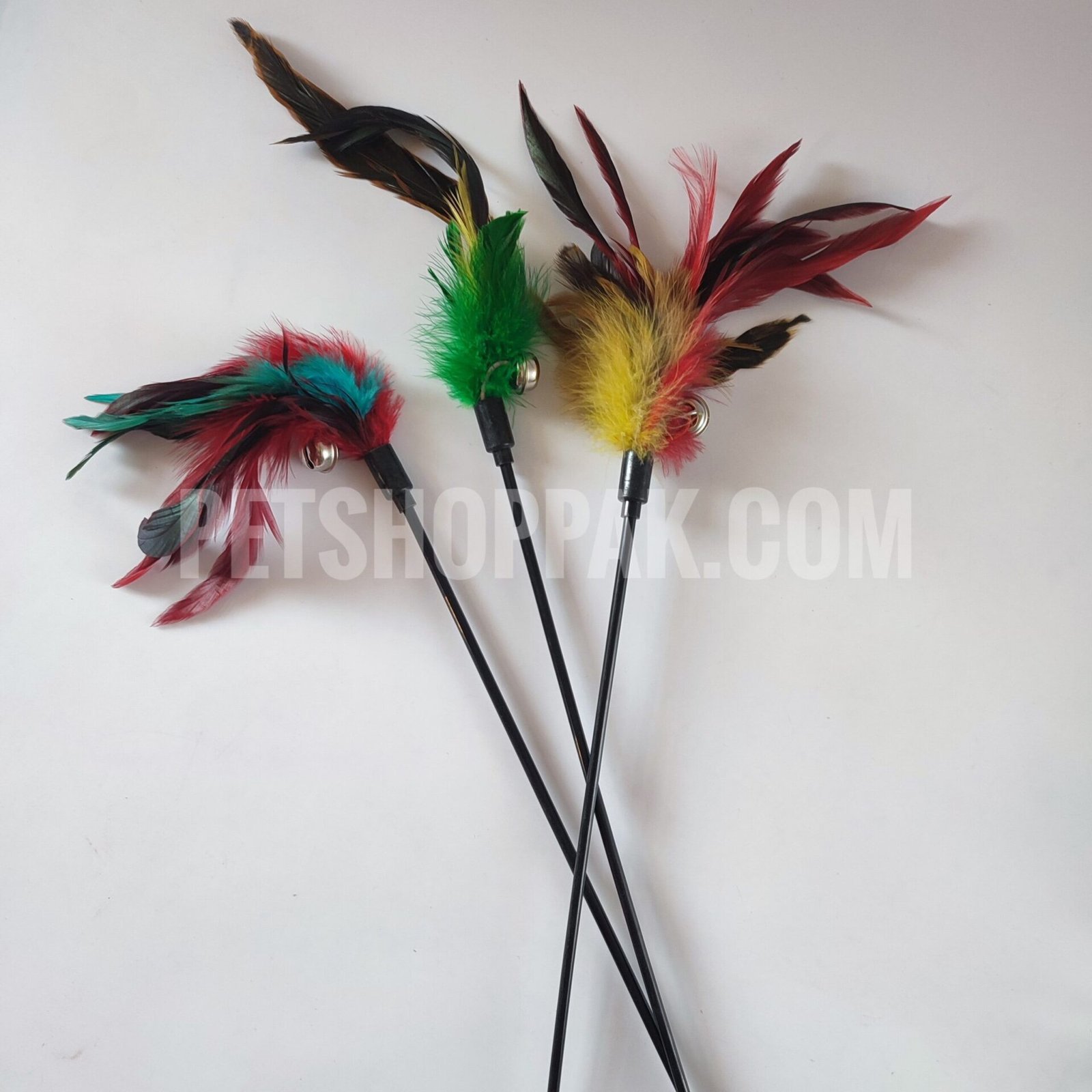 Furry Bell Teaser Stick Long