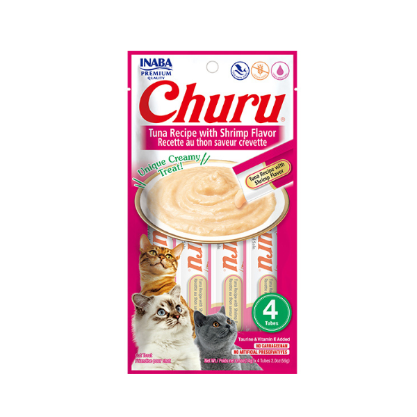 Inaba Churu Tuna Recipe with Shrimp Flavor 4PCS/PK - 56g