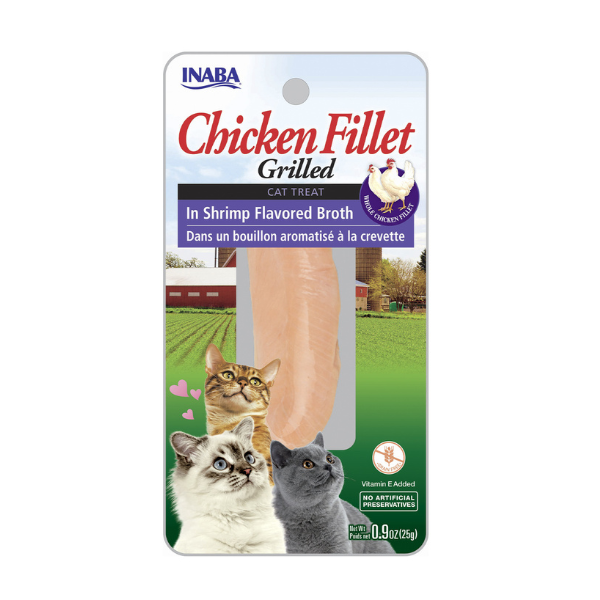 Inaba Grilled Chicken Fillet in Shrimp Broth 25G Cat Treat