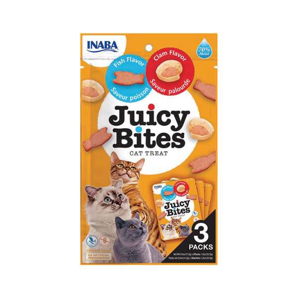 Inaba Juicy Bites Fish &amp; Clam Flavor 3PCS/PK - 33.9g