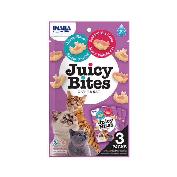 Inaba Juicy Bites Shrimp & Seafood Mix Flavor 3PCS/PK - 33.9g