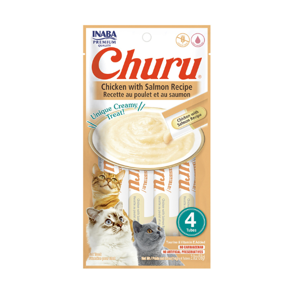 Inaba Churu Chicken with Salmon Recipe 4PCS/PK - 56g