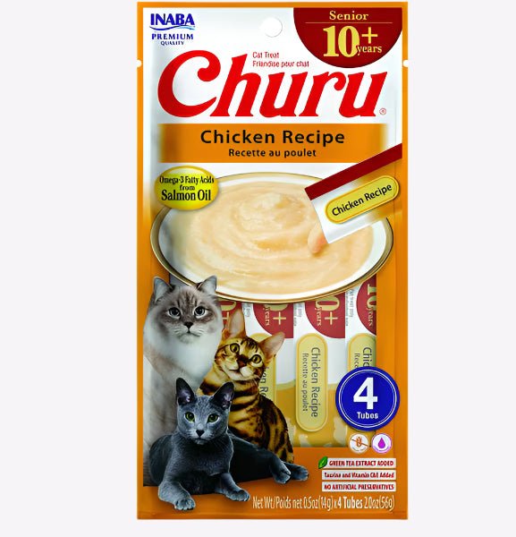 Inaba Churu For Senior Cat Chicken Recipe - 4 Pcs per Pack
