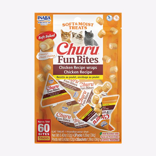 Inaba Churu Fun Bites Chicken Recipe Wraps Chicken Recipe – 3PCS/PK