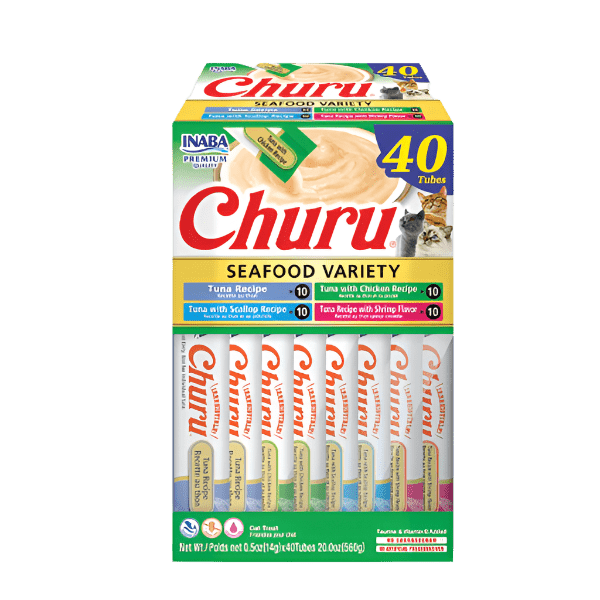 Inaba Churu Tuna & Seafood Variety Box - 40pcs