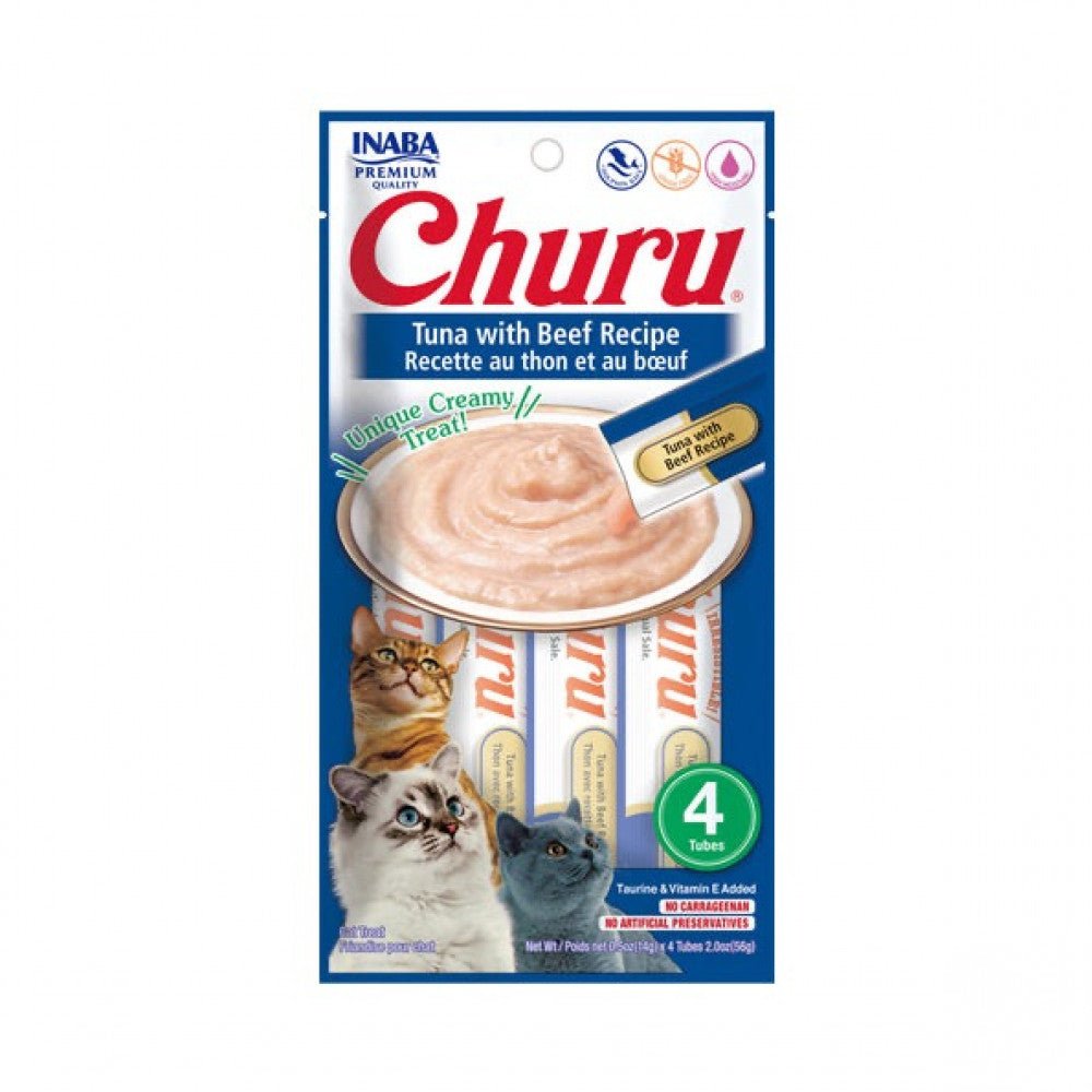 Inaba Churu Tuna With Beef Recipe - 4 Tubes
