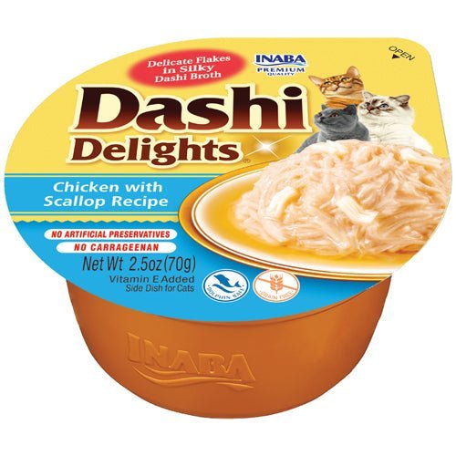 Inaba Dashi Delight- Chicken With Scallop Recipe Cat Treats - 3x70g