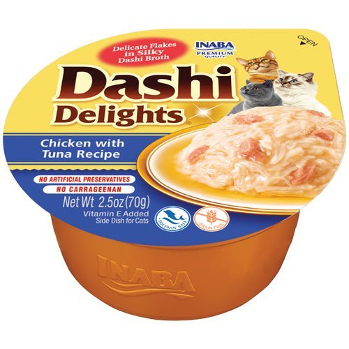 Inaba Dashi Delights Chicken With Tuna Recipe Cat Treats - 3x70g