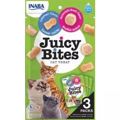 INABA Juicy Bites Homestyle Broth & Calamari Flavor 3 Tubes