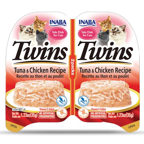 Inaba Twins Cup Tuna & Chicken Recipe - 3 x (2x35g)