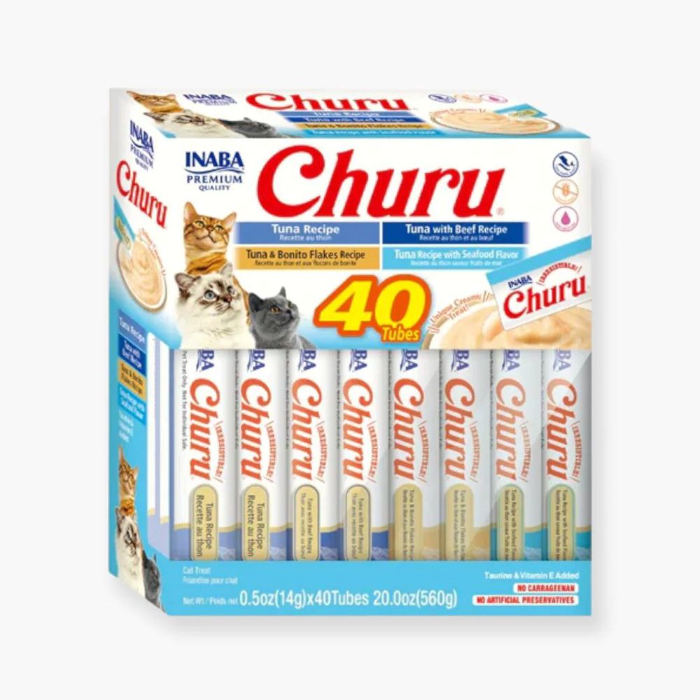 Inaba Churu Cat Tuna Varieties, 14g x 40 Tubes