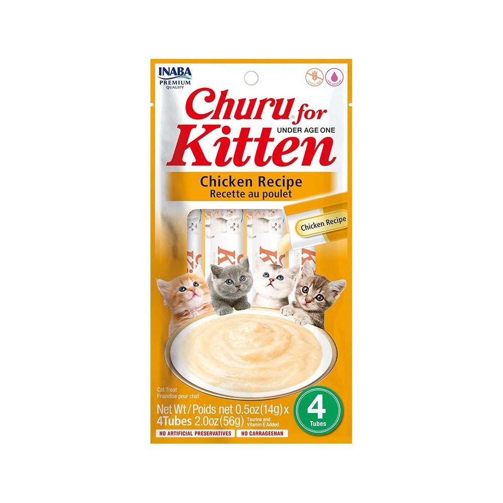 Inaba Churu Chicken Lickable Kitten Treats - 14g x 4 Pcs