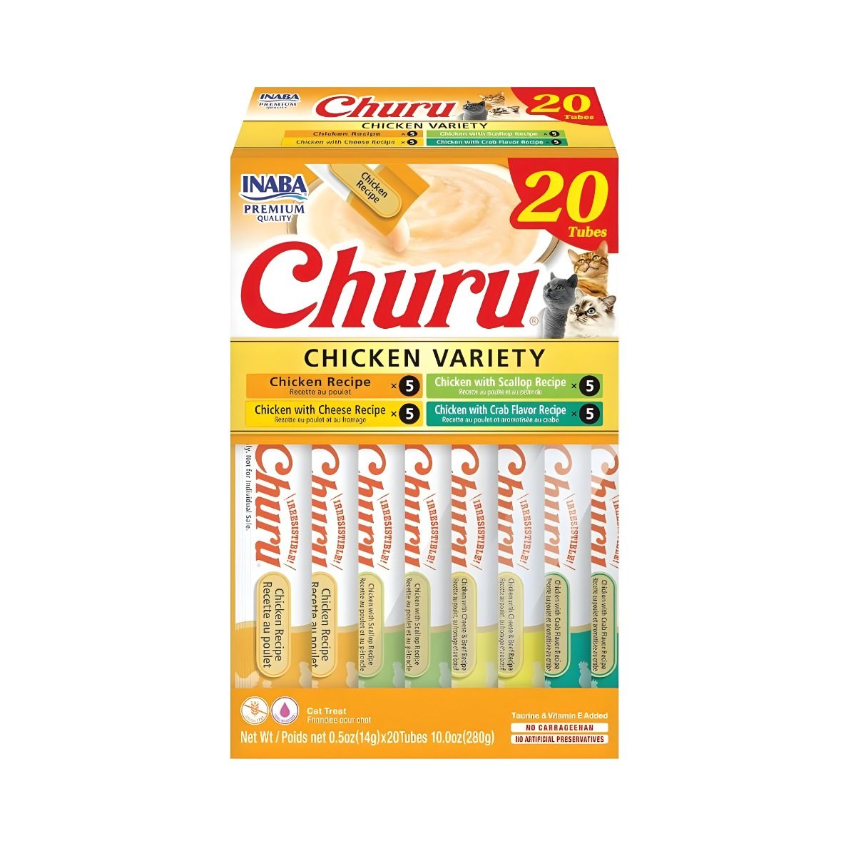 Inaba Churu Chicken Variety Lickable Cat Treats - 20 x 14g