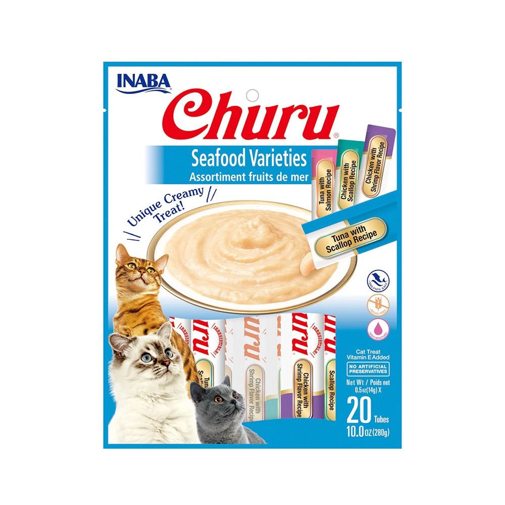 Inaba Churu Seafood Varieties Bag - 20 Tubes