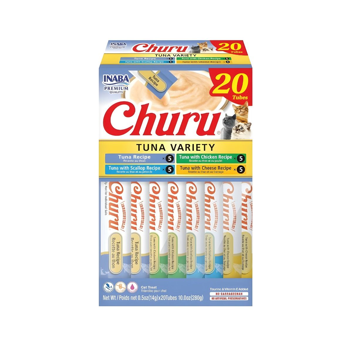 Inaba Churu Tuna Variety Lickable Cat Treats - 20 x 14 g