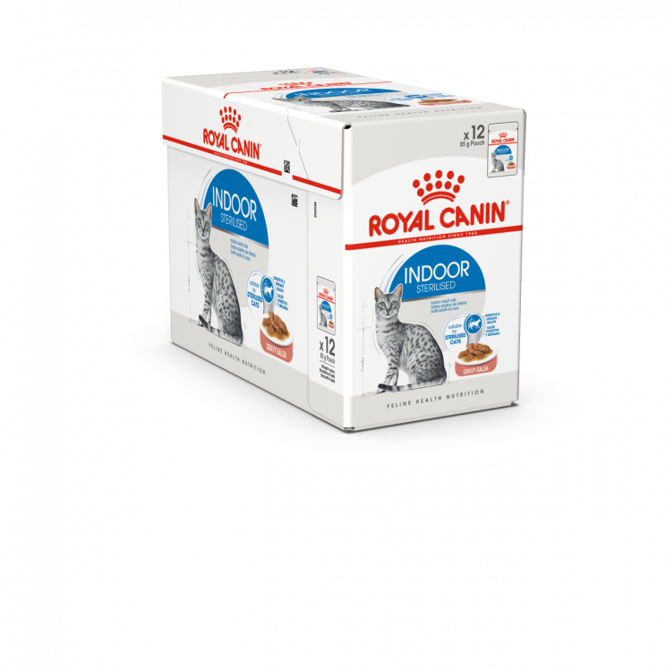 Royal Canin Wet Food - Indoor in Gravy (12 X 85G Pouches)