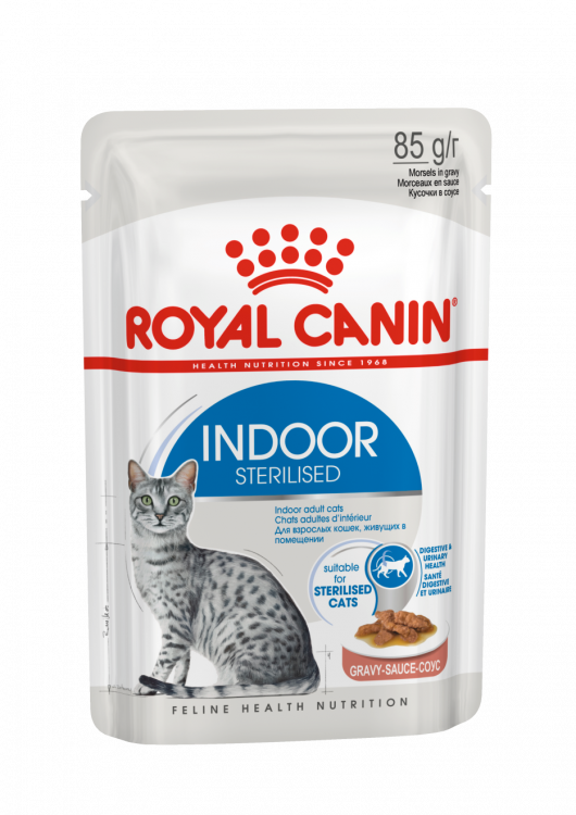 Royal Canin Wet Food - Indoor in Gravy (85G Pouch)