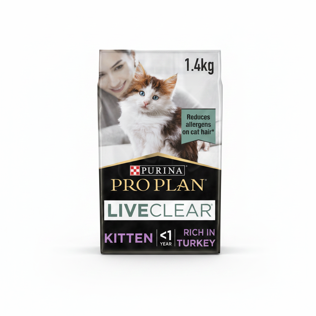 Purina Pro Plan LiveClear Kitten, Allergen Reducing Dry Cat Food with Turkey 1.4 kg