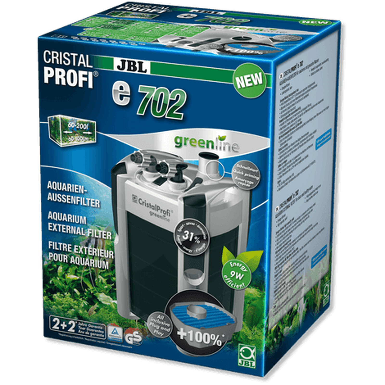 Jbl Cristalprofi E702 Greeline Uk-plug